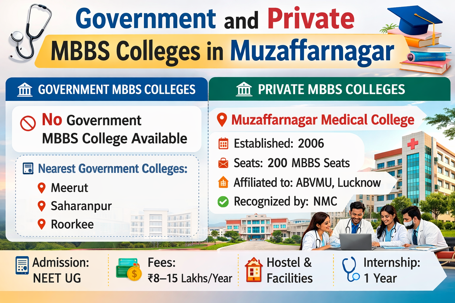Government and private mbbs colleges in muzaffarnagar